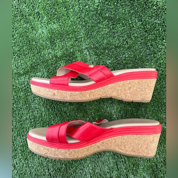 Cole Haan Red Women's Briella Grand II Wedge Slide Sandal Size 8.5B - Picture 3 of 8